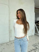 Blair basic lace top - cream