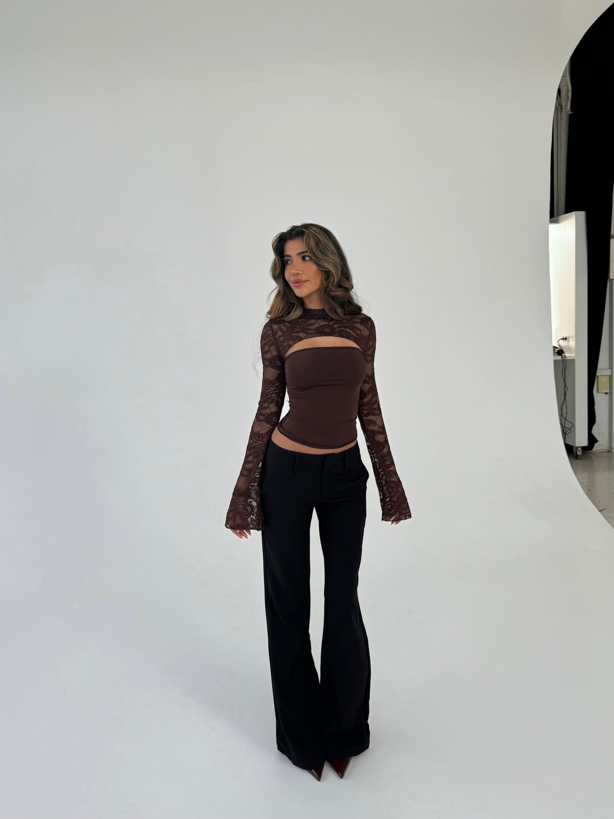 Livia low waist bukser - sort