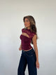 Lara lace top - bordeaux