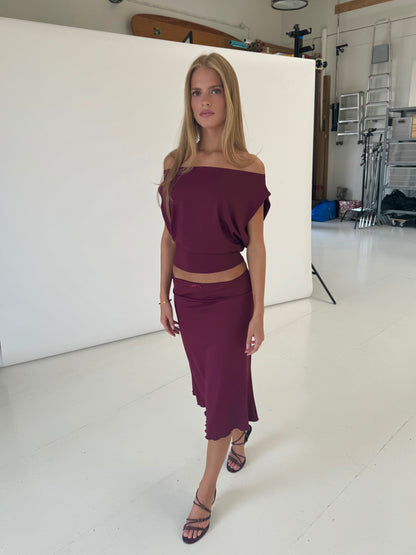 Hera basic top - bordeaux