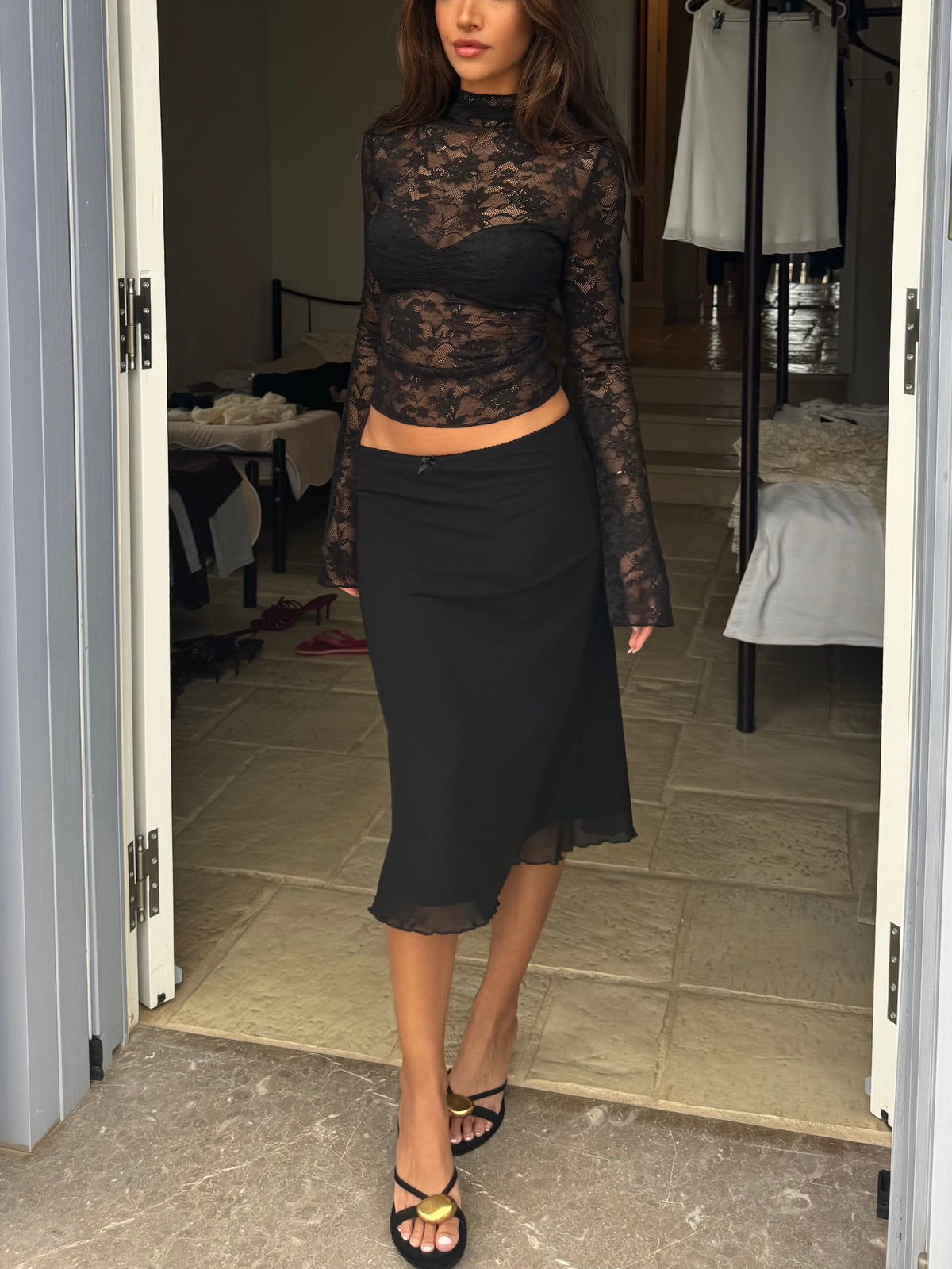 Lenia lace top - sort