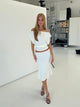 Helia basic skirt - hvid