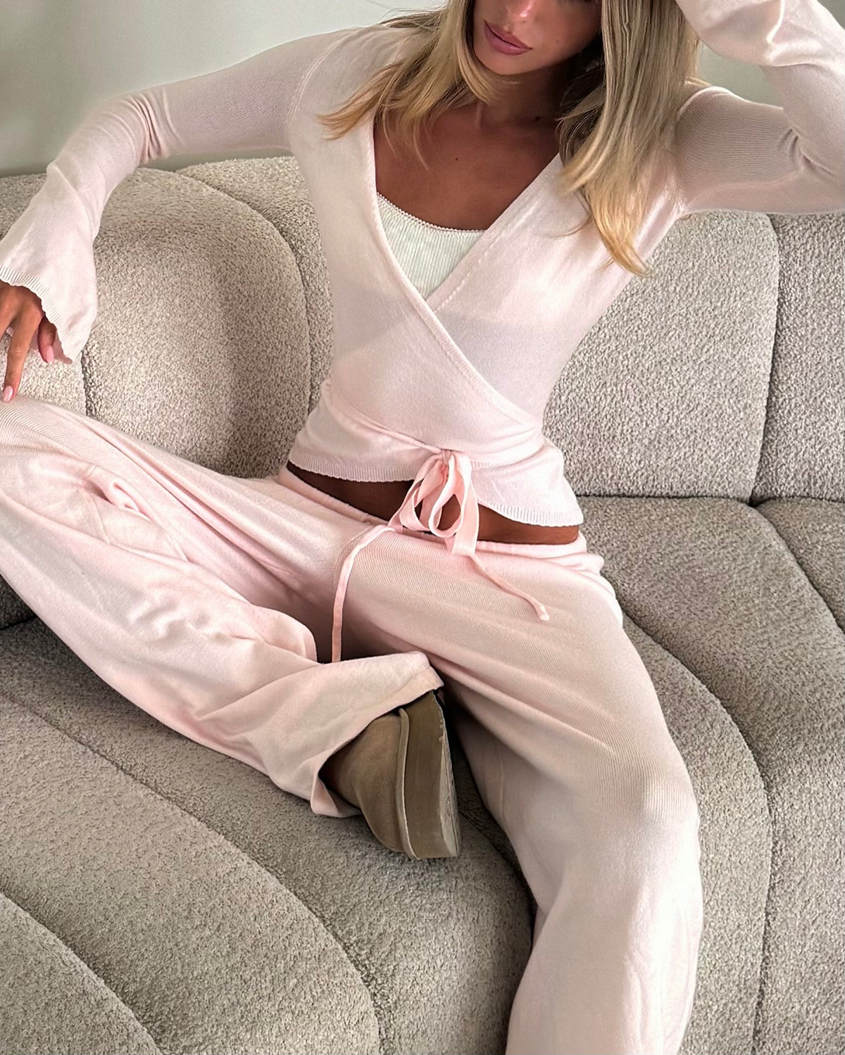 Ballerina knit top - lyserød