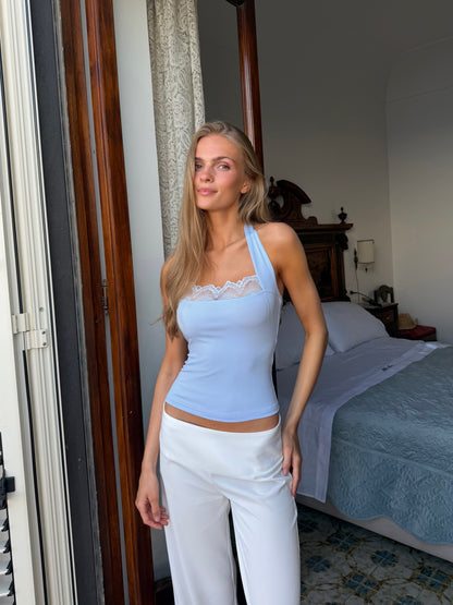 Elia lace top - lys blå