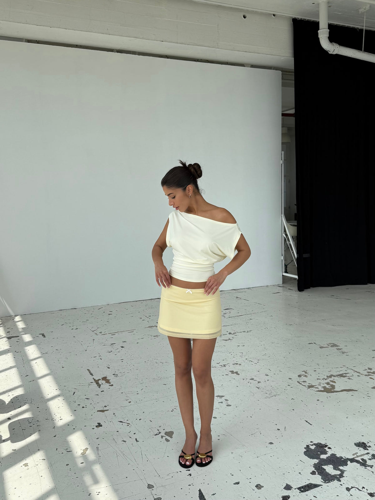 Hera basic top - lys gul